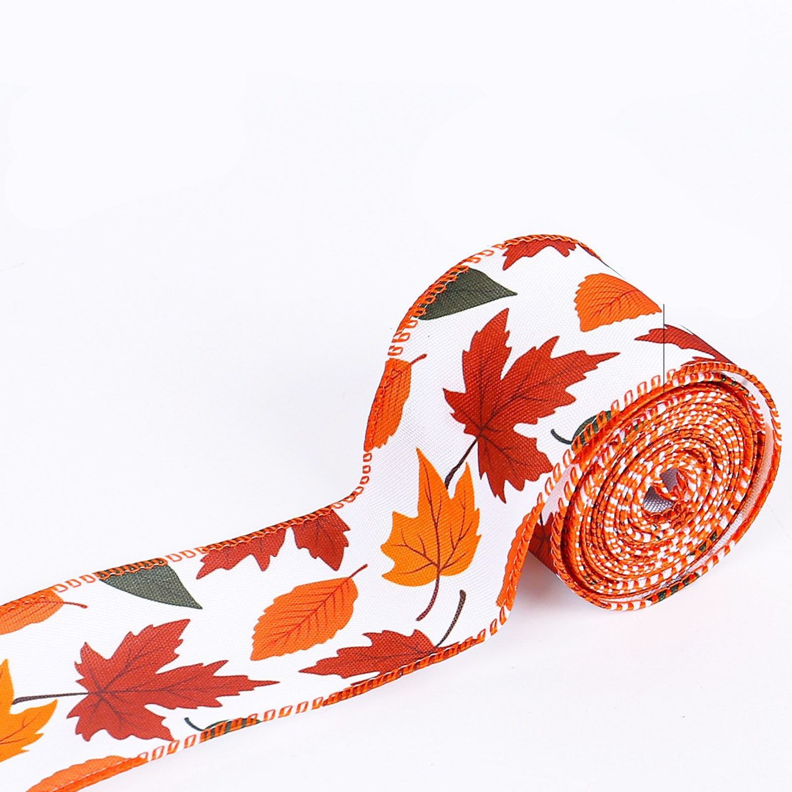 hengsof Fall Ribbons for Crafting, Thanksgiving Wired Edge Ribbon Orange Natural Buralp Ribbon Bow Autumn Pumpkins Farmhouse Ribbon for Gift Wrapping Fall Thanksgiving Decorations Supplies
